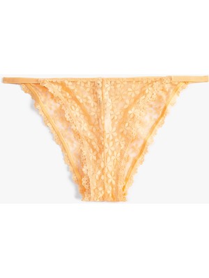 Koton Brazilian Külot Dantelli Çiçekli Normal Bel