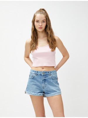 Koton Crop Atlet Halter Yaka Dar Kesim