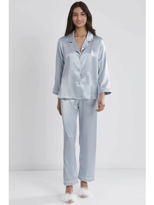 Pierre Cardin Saten Pijama Takımı 1200 Mist