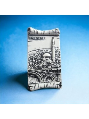 Nellson Jackson Kabartma Hediyelik Kosova Prizren Sinan Paşa Camii ve Taş Köprü Duvara Asılabilir 10X20 cm