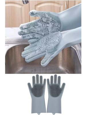 Deco Elit Sihirli Silikon Bulaşık Eldiveni Tırtıklı Magic Gloves  Mutfak Banyo Temizleme