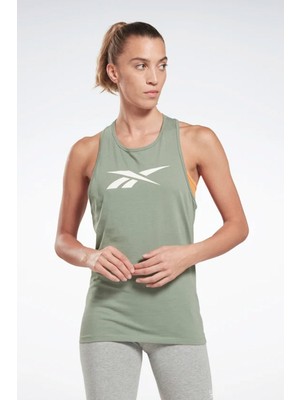 Reebok Te Graphic Tank - V Yeşil Kadın Atlet