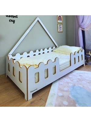 MiniWood Zirkon Montessori Yatak Mdf Çocuk Karyola Bebek Yatak