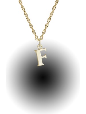 Bigakan Gümüş F Harfi Isim Yazı Singapur Zincir Bayan Modeli Altın Kaplama