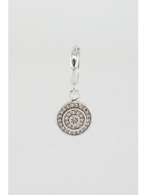 By Zeyna Aksesuar Kadın Zirkon Taşlı Oval Model 1 Adet Küpe