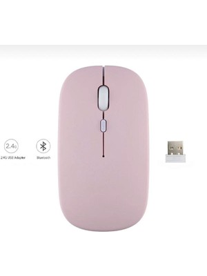 Alfa MEC Samsung Galaxy Tab A7 Lite T220 T225 T227 Uyumlu Mouse Bluetooth Wireless Şarj Edilebilir Fare 2.4g