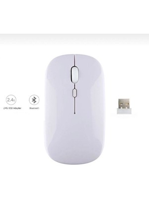 Alfa MEC Samsung Galaxy Tab A7 Lite T220 T225 T227 Uyumlu Mouse Bluetooth Wireless Şarj Edilebilir Fare 2.4g