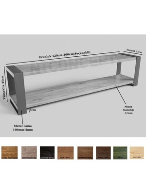 Ntconcept Illa Masif Ahşap Tv Stand(Uzunluk 180CM)