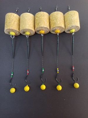 Sazan Rig Küspe Aparatlı Yüzen Sarı Toplu Sazan Takımı 5’li Set (Küspe Dahil)