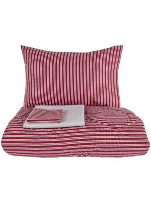 Nautica Home Maritime Stripe Tek Kişilik Comfort Set Red