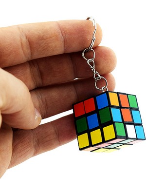 Nostaljik Zeka Küpü Sihirli Mini Rubik Anahtarlık