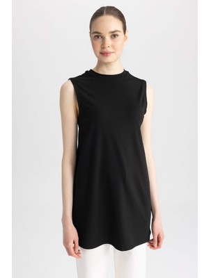 DeFacto Regular Fit Bisiklet Yaka Kısa Kollu Tunik A8352AX23SM