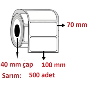 Özsaraç Etiket 70X100 Eco Termal Etiket ( 500 Lü )