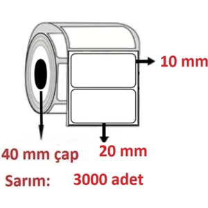 Özsaraç Etiket 10X20 Eco Termal Etiket ( 3000 Li )