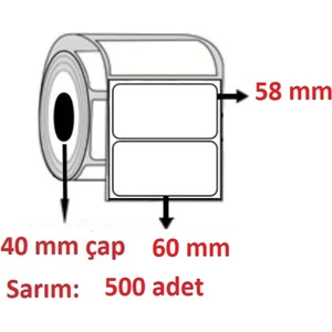 58X60 Eco Termal Etiket ( 500 Lü )