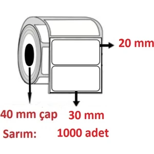 Özsaraç Etiket 30X20 Eco Termal Etiket (1000 Li)