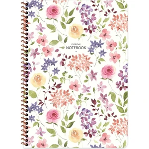 Keskin Color Keskin Çiçek Spiralli Defter 80 Yaprak-Kareli-A4