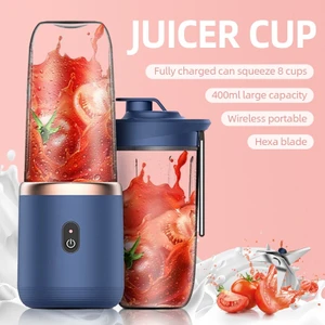 6 Bıçaklı Taşınabilir Sıkacağı Bardak Sıkacağı Meyve Suyu Fincan Otomatik Küçük Elektrikli Sıkacağı Smoothie Blender Ice Crushcup Mutfak Robotu (Yurt Dışından)