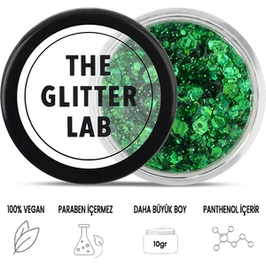 The Glitter Lab - Jel Formlu Parlak Glitter - Emerald Green ~10 gr