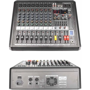 MPX-1200P Power Mikser Amfi 8 Kanal 2 x 600W Multi Efekt Bt Eq USB