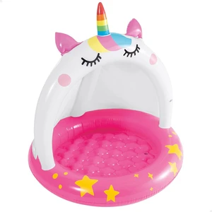 Intex 58438 Boynuzlu Kedi Şekilli Şişme Taban Çocuk Havuzu 102CM - Kız Çocuk