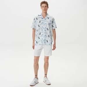 Erkek Beyaz Keten Bermuda B35214T.1BW