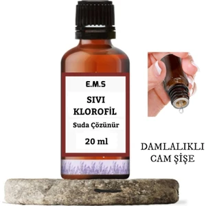 Sıvı Klorofil 20 Ml Suda Çözünür Yeşil Gıda Renklendirici. DAMLALIKLI CAM ŞİŞEDE.