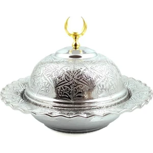 Alüminyum El Işlemesi Nostaljik Desenli Şekerlik