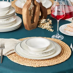 Roseanne Platinium 24 Parça 6 Kişilik Porselen Yemek Takımı