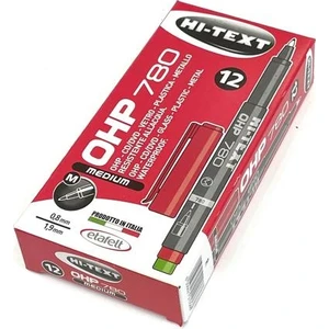 Silgili CD Permanent Kalem M Uç Kırmızı 12'li ( 1 Paket )