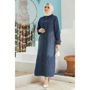 6329-KAPŞONLU Denim Kap Koyu Mavi