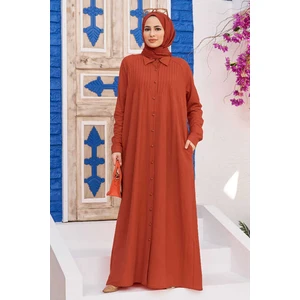 6502 - Ancelina  Nervürlü Ferace Kiremit