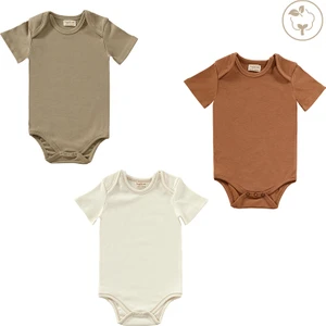 Tiny Lamb Buddy Bears Organik Yenidoğan Kısa Kollu Bebek Zıbını