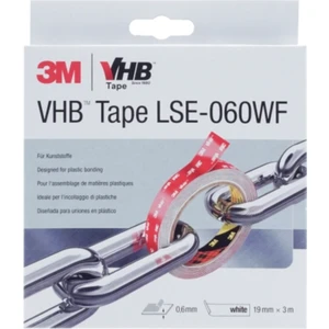 3m Lse 060WF Vhb Beyaz Renk Çift Taraflı Montaj Bandı Kalınlık 0,6 MM 19 MM*3 Metre