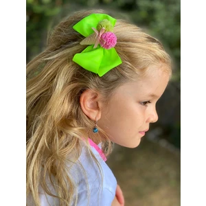 Queen Aksesuar Neon Yeşil Külah Dondurmalı 2’li Toka Seti Okula Dönüş Pensli Toka