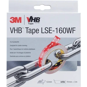 3m Lse 160WF Vhb Beyaz Renk Çift Taraflı Montaj Bandı Kalınlık 1,6 MM 19 MM*3 Metre
