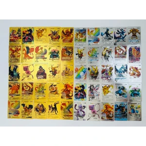Abetto Market Pokemon Kart Özel Seri Gold Kart & Silver Kart Set 50 Adet Pokemon Kart