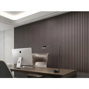Renkli Duvarlar Atc Antrasit Gri Prefabrik Ofis Konut Dekoratif Pvc Kaplama Lambiri 16CMX145CM