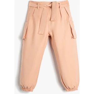 Kargo Pantolon Jogger Kuşak Detaylı  Cepli