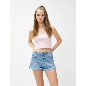 Crop Atlet Halter Yaka Dar Kesim