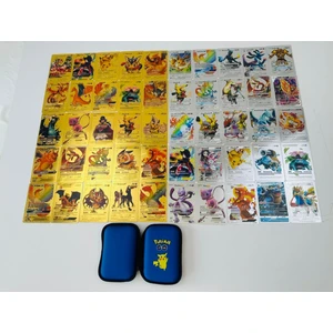 Abetto Market Pokemon Kart Özel Seri Gold Kart & Silver Kart Set 50 Adet Pokemon Kartı ve Pokemon Taşıma Çantası