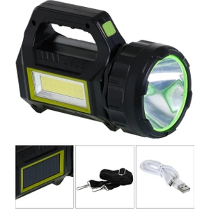 El Feneri Projektör Solar Şarjlı 10W+COB LED Ranchı Hel RC-T95 24631
