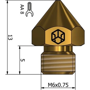 0.4mm CR10S Csa Nozzle – M6X0.75MM