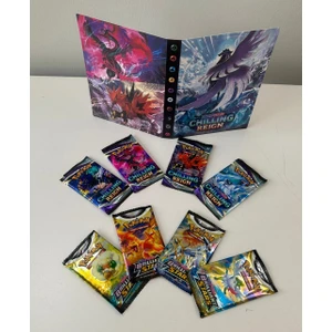 Abetto Market Pokemon Chıllıng Reıgn, Brillant Stars 8 Paket Pokemon Kart & Albüm