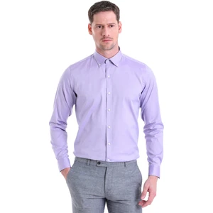 Düz Comfort Fit 100% Pamuk Düğme Yaka Uzun Kollu Oxford Gömlek