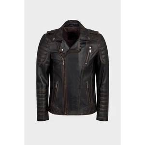 Mount Erkek Biker Vintage Deri Ceket
