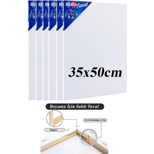 Tuval 35X50 6 Adet Gerdirme Apartlı Arkadan Zımbalı 35*50 Tual Akrilik Boya Yağlı Boya