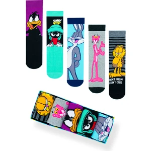Belyy Socks 5 Li Kutulu Paket Karkakter  Desen Unisex Çorap