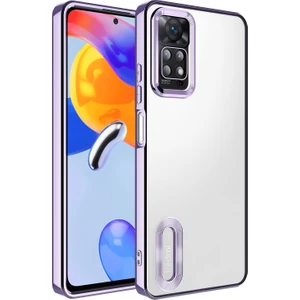 Kny Xiaomi Redmi Note 12 Pro 4g Kılıf Renkli Kenarlı Parlak Logo Açık Şeffaf Omega Silikon