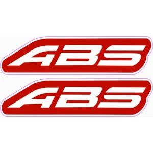 Motosıklet Abs Yazısı 7 cm Kırmızı